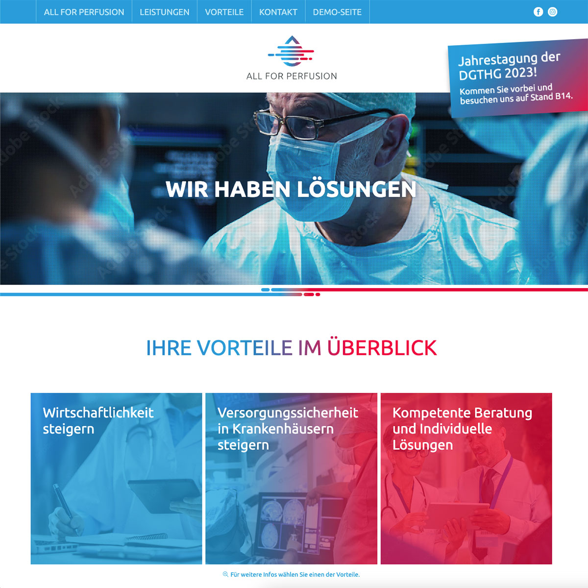 ALL FOR PERFUSION | Webseite